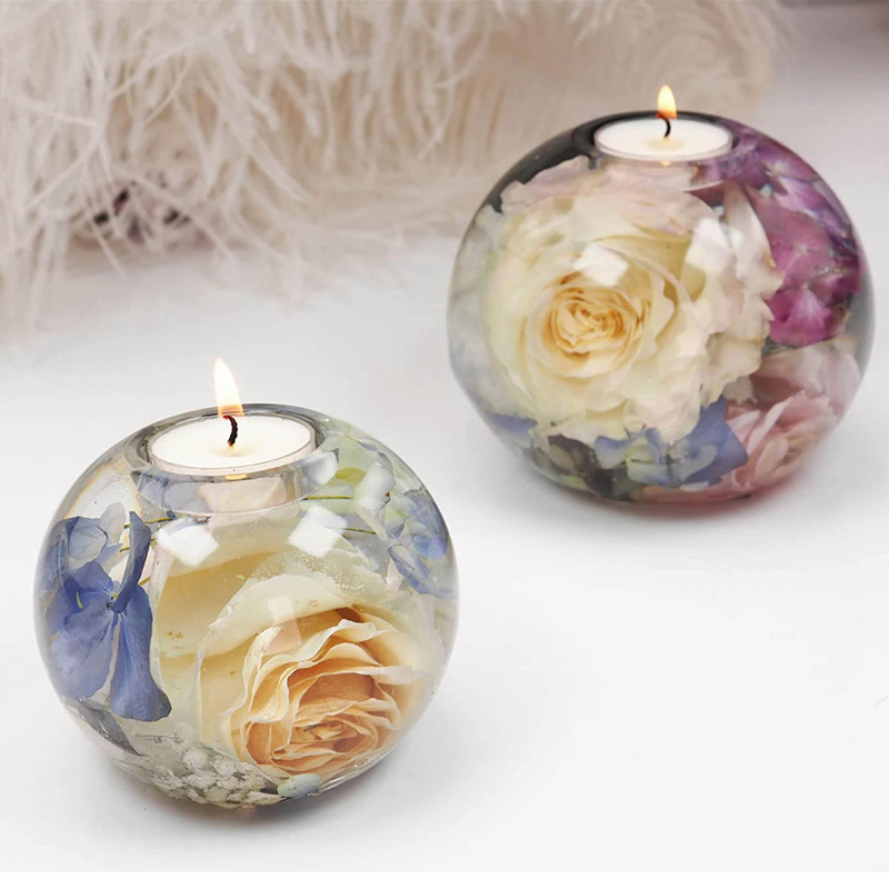 velas con resina