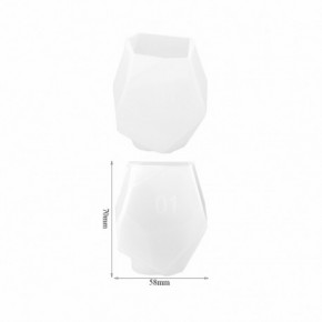 Molde para resina epóxi com forma de PEDRA CORTADA 7X5CM...