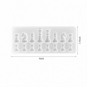 Molde para resina epóxi com forma de XADREZ DJ-307