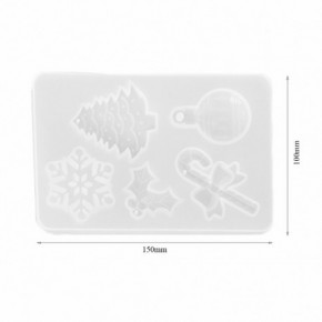Molde para resina epóxi com forma de ENFEITES DE NATAL...