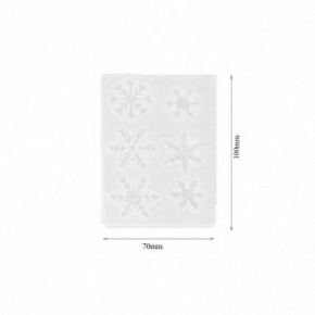 Molde para resina epóxi com forma de FLOCOS DE NEVE DJ-412