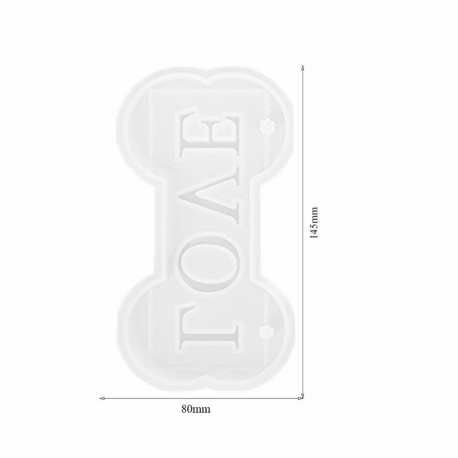 Molde para resina epóxi com forma de LOVE...