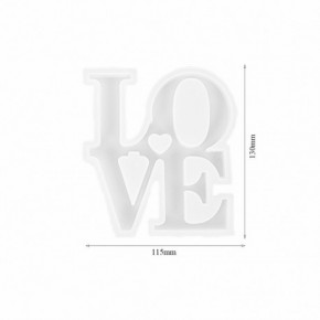 Molde para resina epóxi com forma de ADORNOS LOVE DJ-487