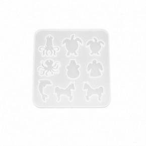 Molde para resina epóxi com forma de BRINCO ANIMAIS DJ-795