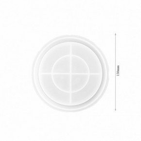 Molde para resina epóxi com forma de FOLHA 130 mm DJ-560