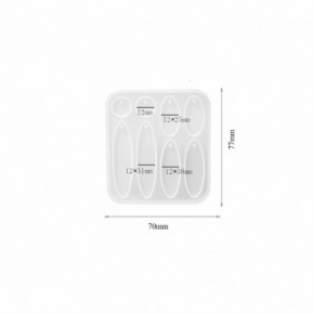 Molde para resina epóxi com forma de BRINCOS 76 mm DJ-1686 2