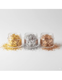 Flocos metalizados Shiny Flakes para resina epóxi — ouro,...